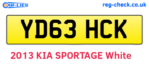 YD63HCK are the vehicle registration plates.