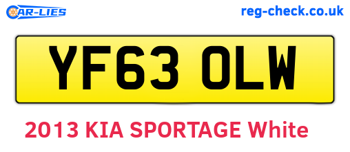 YF63OLW are the vehicle registration plates.