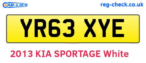 YR63XYE are the vehicle registration plates.