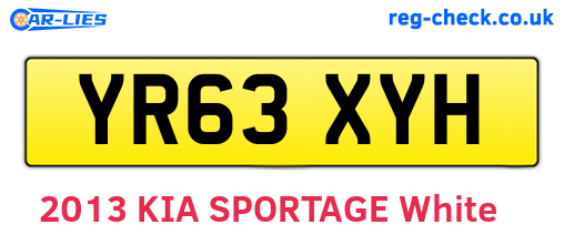 YR63XYH are the vehicle registration plates.
