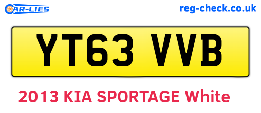 YT63VVB are the vehicle registration plates.