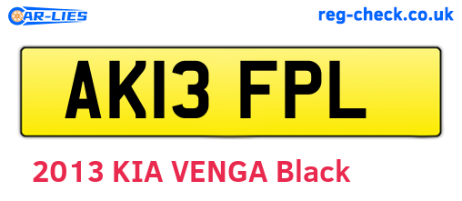 AK13FPL are the vehicle registration plates.