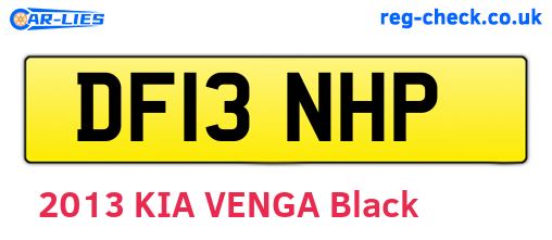 DF13NHP are the vehicle registration plates.