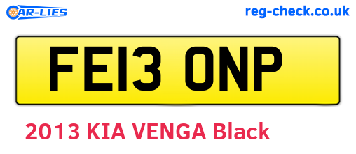 FE13ONP are the vehicle registration plates.