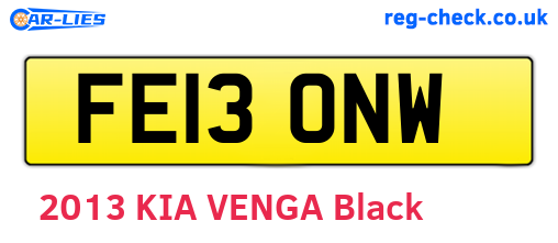 FE13ONW are the vehicle registration plates.