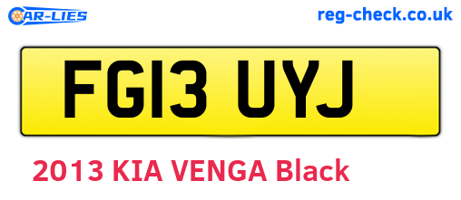 FG13UYJ are the vehicle registration plates.