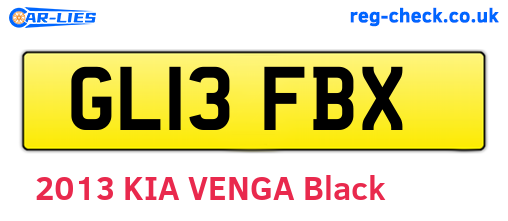 GL13FBX are the vehicle registration plates.