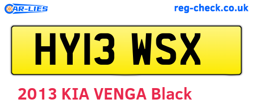 HY13WSX are the vehicle registration plates.