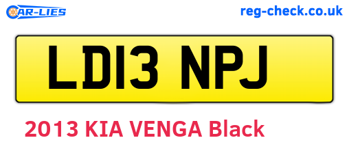 LD13NPJ are the vehicle registration plates.