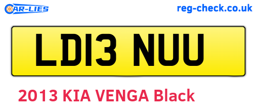 LD13NUU are the vehicle registration plates.