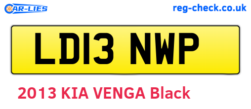 LD13NWP are the vehicle registration plates.