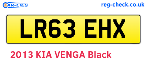 LR63EHX are the vehicle registration plates.