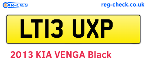 LT13UXP are the vehicle registration plates.