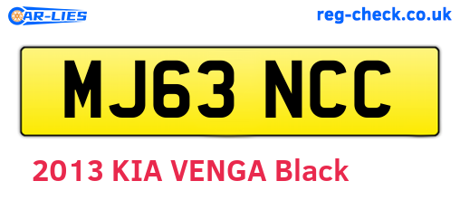 MJ63NCC are the vehicle registration plates.