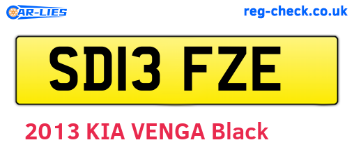 SD13FZE are the vehicle registration plates.