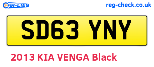 SD63YNY are the vehicle registration plates.