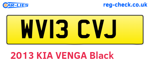 WV13CVJ are the vehicle registration plates.