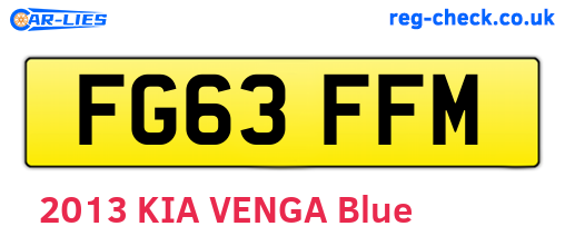 FG63FFM are the vehicle registration plates.