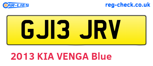 GJ13JRV are the vehicle registration plates.