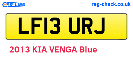 LF13URJ are the vehicle registration plates.