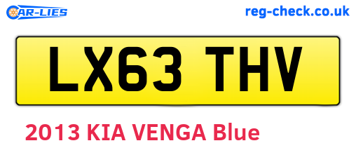 LX63THV are the vehicle registration plates.