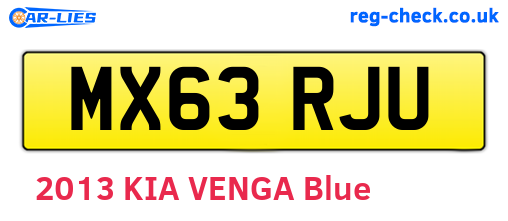MX63RJU are the vehicle registration plates.