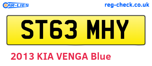 ST63MHY are the vehicle registration plates.