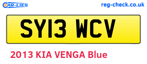 SY13WCV are the vehicle registration plates.
