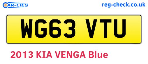 WG63VTU are the vehicle registration plates.