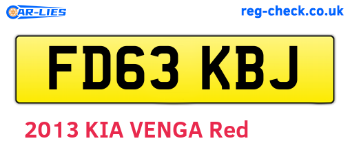 FD63KBJ are the vehicle registration plates.