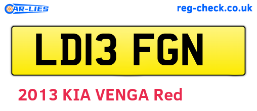 LD13FGN are the vehicle registration plates.
