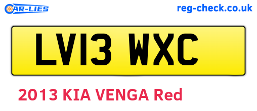 LV13WXC are the vehicle registration plates.