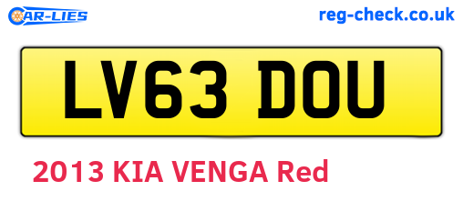 LV63DOU are the vehicle registration plates.