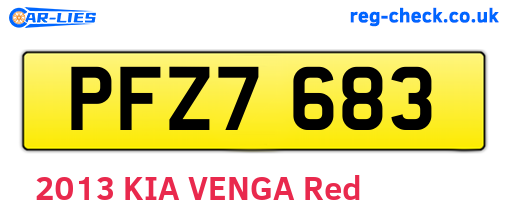PFZ7683 are the vehicle registration plates.