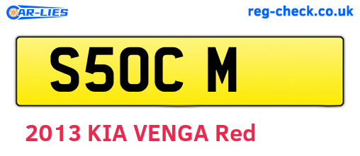 S5OCM are the vehicle registration plates.