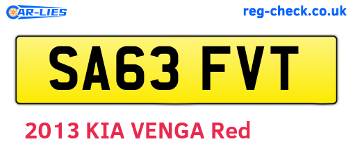 SA63FVT are the vehicle registration plates.