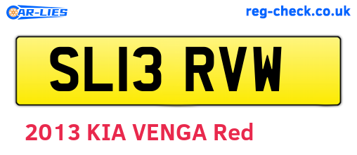 SL13RVW are the vehicle registration plates.