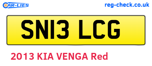 SN13LCG are the vehicle registration plates.