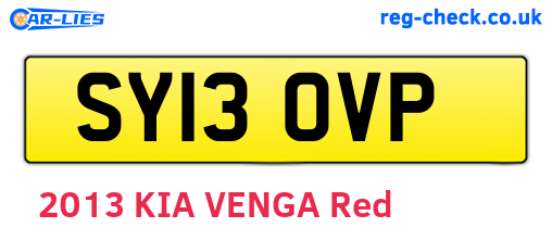 SY13OVP are the vehicle registration plates.