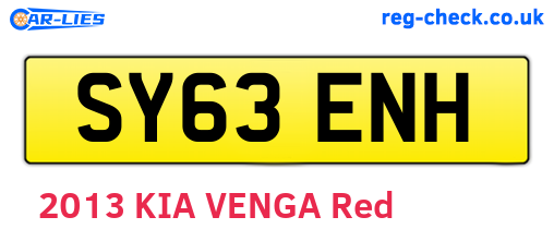SY63ENH are the vehicle registration plates.