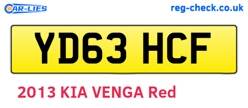 YD63HCF are the vehicle registration plates.