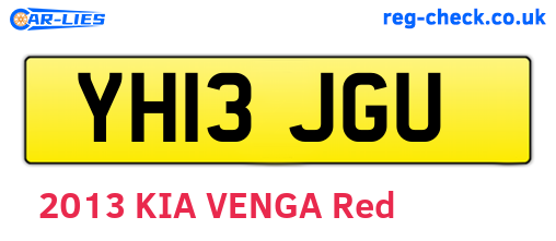 YH13JGU are the vehicle registration plates.