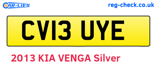 CV13UYE are the vehicle registration plates.