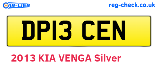 DP13CEN are the vehicle registration plates.