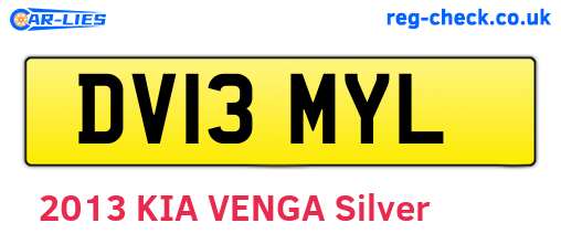 DV13MYL are the vehicle registration plates.
