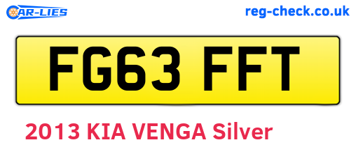 FG63FFT are the vehicle registration plates.