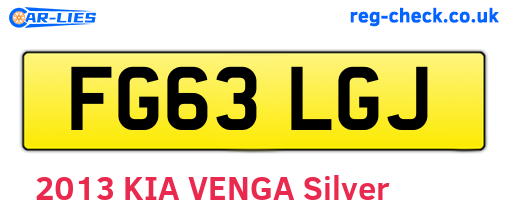 FG63LGJ are the vehicle registration plates.