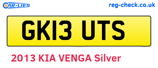 GK13UTS are the vehicle registration plates.