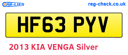 HF63PYV are the vehicle registration plates.