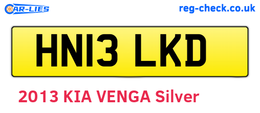 HN13LKD are the vehicle registration plates.